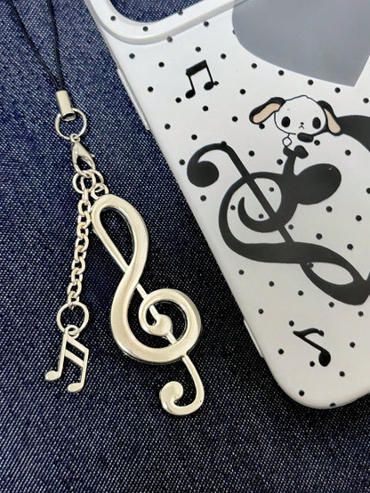 Retro Music Note Phone Chain Korean Style Vintage Cute Phone Lanyard Pendant For Cellphone Adorable Aesthetic Kawaii Y2K Fashion Jewelry Gift Idea Daily Decoration Accessory Must Have