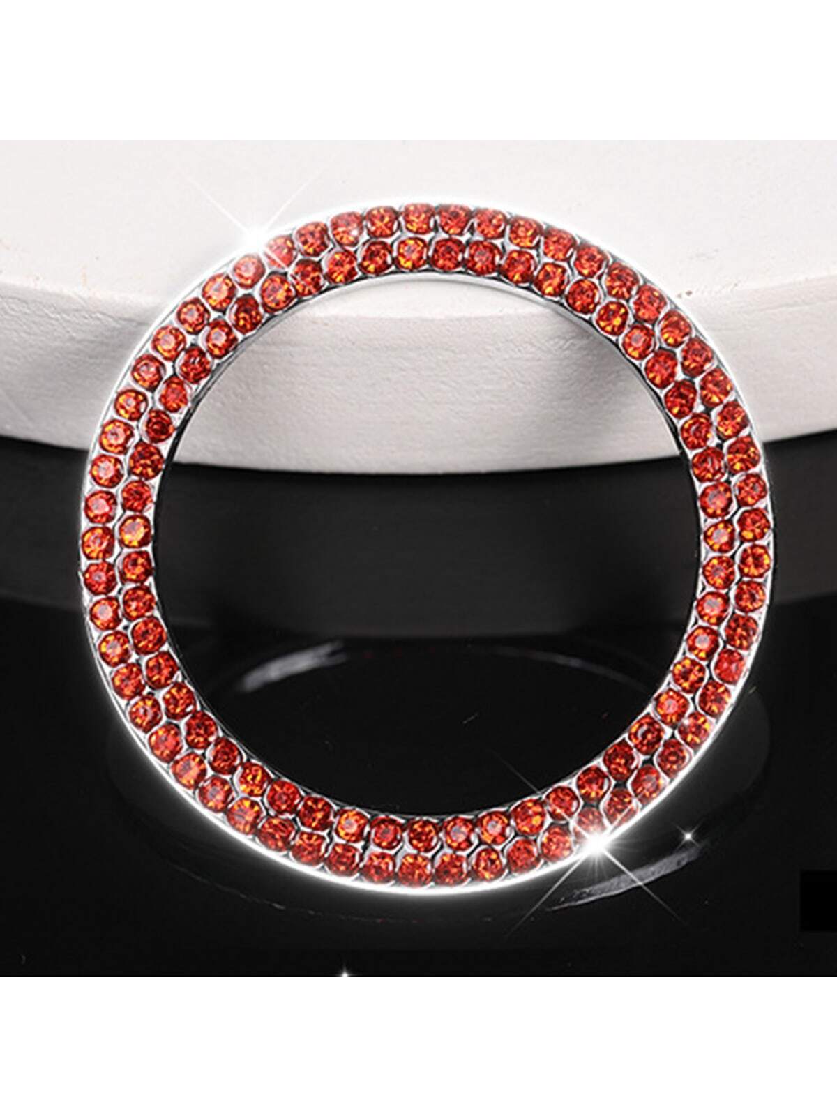 Rhinestone Decor Car One-button Start Sticker