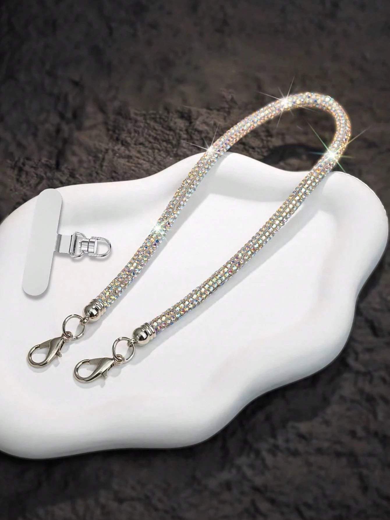 Rhinestone Phone Lanyard Wrist Strap Anti-Loss Rope For Women, Super Beautiful Full Rhinestone Neck Chain, New Luxury Rhinestone Embedded High-End Anti-Drop Phone Case Lanyard, Crossbody Wearable Spar