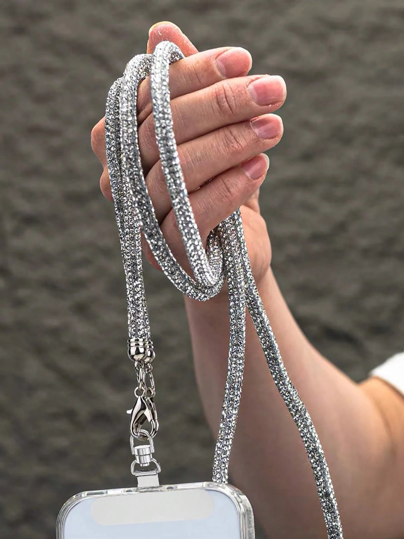 Rhinestone Phone Lanyard Wrist Strap Anti-Loss Rope For Women, Super Beautiful Full Rhinestone Neck Chain, New Luxury Rhinestone Embedded High-End Anti-Drop Phone Case Lanyard, Crossbody Wearable Spar