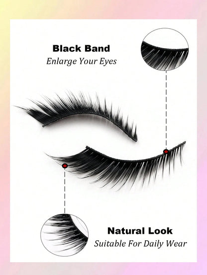Rikuaild 5 Pairs Of New Fox/Cat Eye False Eyelashes, Create Captivating Makeup, Naturally Curled And Lengthened, Sexy Lashes To Enhance Your Charm.