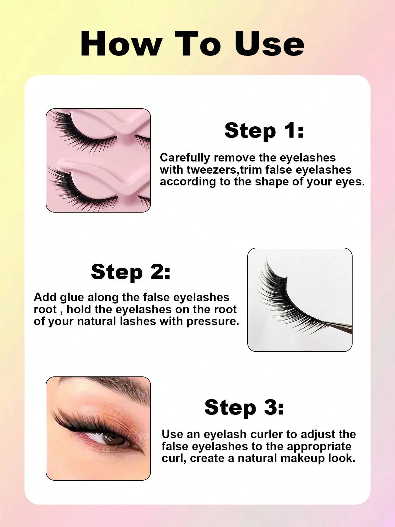 Rikuaild 5 Pairs Of New Fox/Cat Eye False Eyelashes, Create Captivating Makeup, Naturally Curled And Lengthened, Sexy Lashes To Enhance Your Charm.