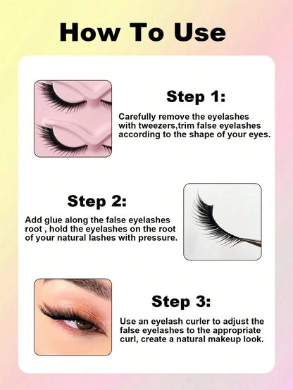 Rikuaild 5 Pairs Of New Fox/Cat Eye False Eyelashes, Create Captivating Makeup, Naturally Curled And Lengthened, Sexy Lashes To Enhance Your Charm.