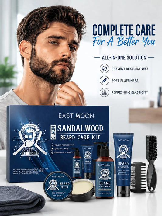 Roxelis Beard Essentials Gift Set For Men – Beard Kit For Men Grooming & Care W/3 Pack Beard Butter, Wash, Lotion, Comb, Brush, Anniversary Valentines Birthday Fathers Gifts Idea For Husband Him Boyfr
