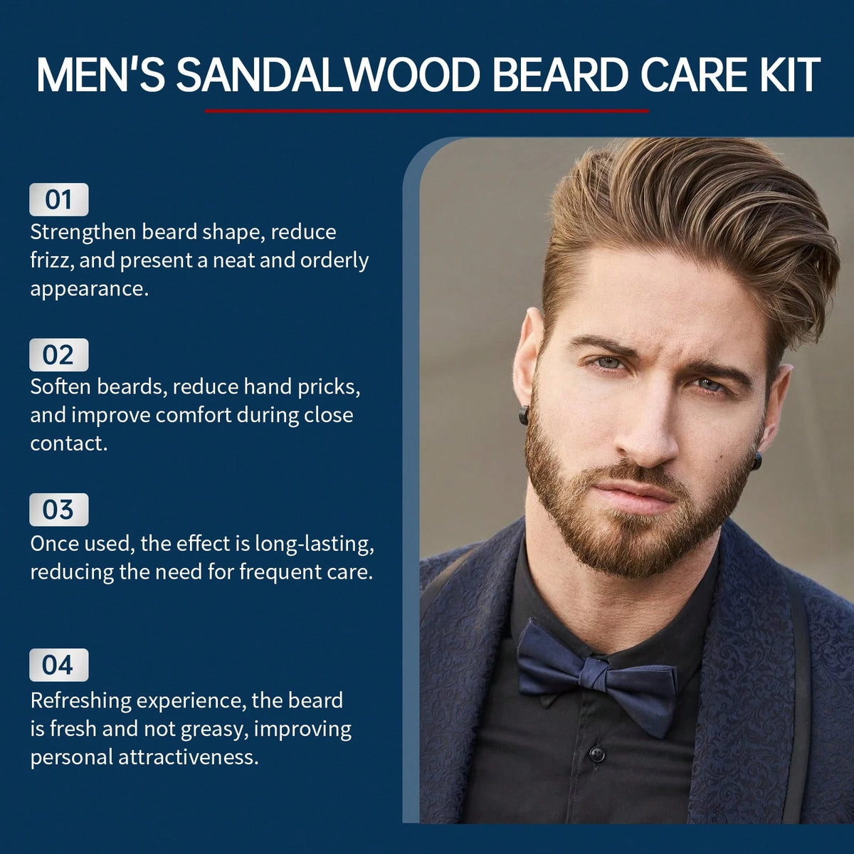 Roxelis Beard Essentials Gift Set For Men – Beard Kit For Men Grooming & Care W/3 Pack Beard Butter, Wash, Lotion, Comb, Brush, Anniversary Valentines Birthday Fathers Gifts Idea For Husband Him Boyfr