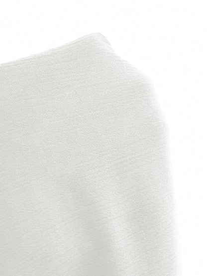 SaltGleam SaltGleam Women's Backless Halter Neck Solid Color Pleated Elegant Mini Dress