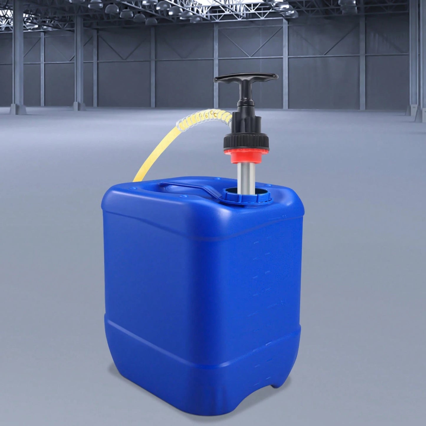 SanBouSi Manual Oil Pump For 5.28 Gal Drums – Galvanized Iron & PVC, 360° Rotatable, Ergonomic Handle, Leak-Resistant, Portable, High-Efficiency Fluid Transfer