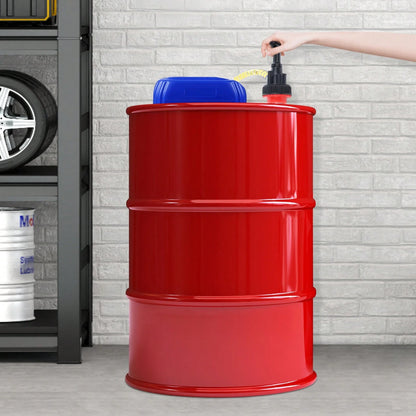 SanBouSi Manual Oil Pump For 5.28 Gal Drums – Galvanized Iron & PVC, 360° Rotatable, Ergonomic Handle, Leak-Resistant, Portable, High-Efficiency Fluid Transfer