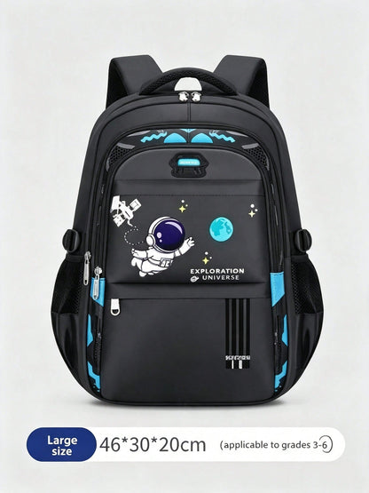 Schoolbag, Schoolbag Schooling, Astronaut-Style Waterproof Student Backpack, Backpack, Astronaut Space Flight Boy Backpack, Spinal, Lightweight And Large Capacity, New Model Waterproof And Anti-Pollut