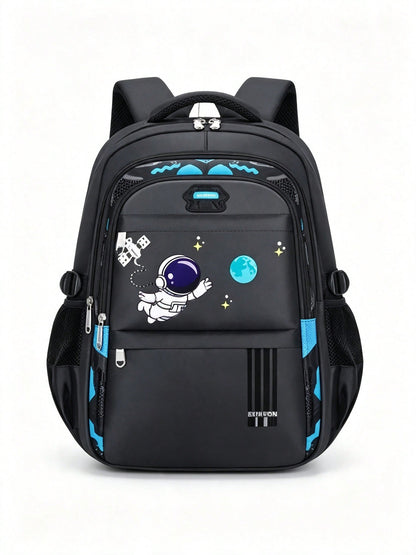 Schoolbag, Schoolbag Schooling, Astronaut-Style Waterproof Student Backpack, Backpack, Astronaut Space Flight Boy Backpack, Spinal, Lightweight And Large Capacity, New Model Waterproof And Anti-Pollut