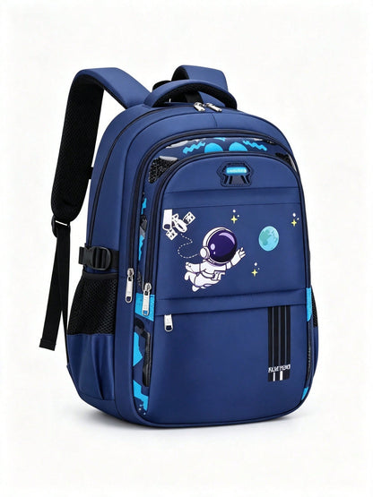 Schoolbag, Schoolbag Schooling, Astronaut-Style Waterproof Student Backpack, Backpack, Astronaut Space Flight Boy Backpack, Spinal, Lightweight And Large Capacity, New Model Waterproof And Anti-Pollut