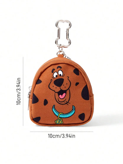 SCOOBY-DOO X 1Pc Cartoon Pattern Printed Textile Fabric Mini Change Bag With Hook To Hang On Bag, Scooby, Dog