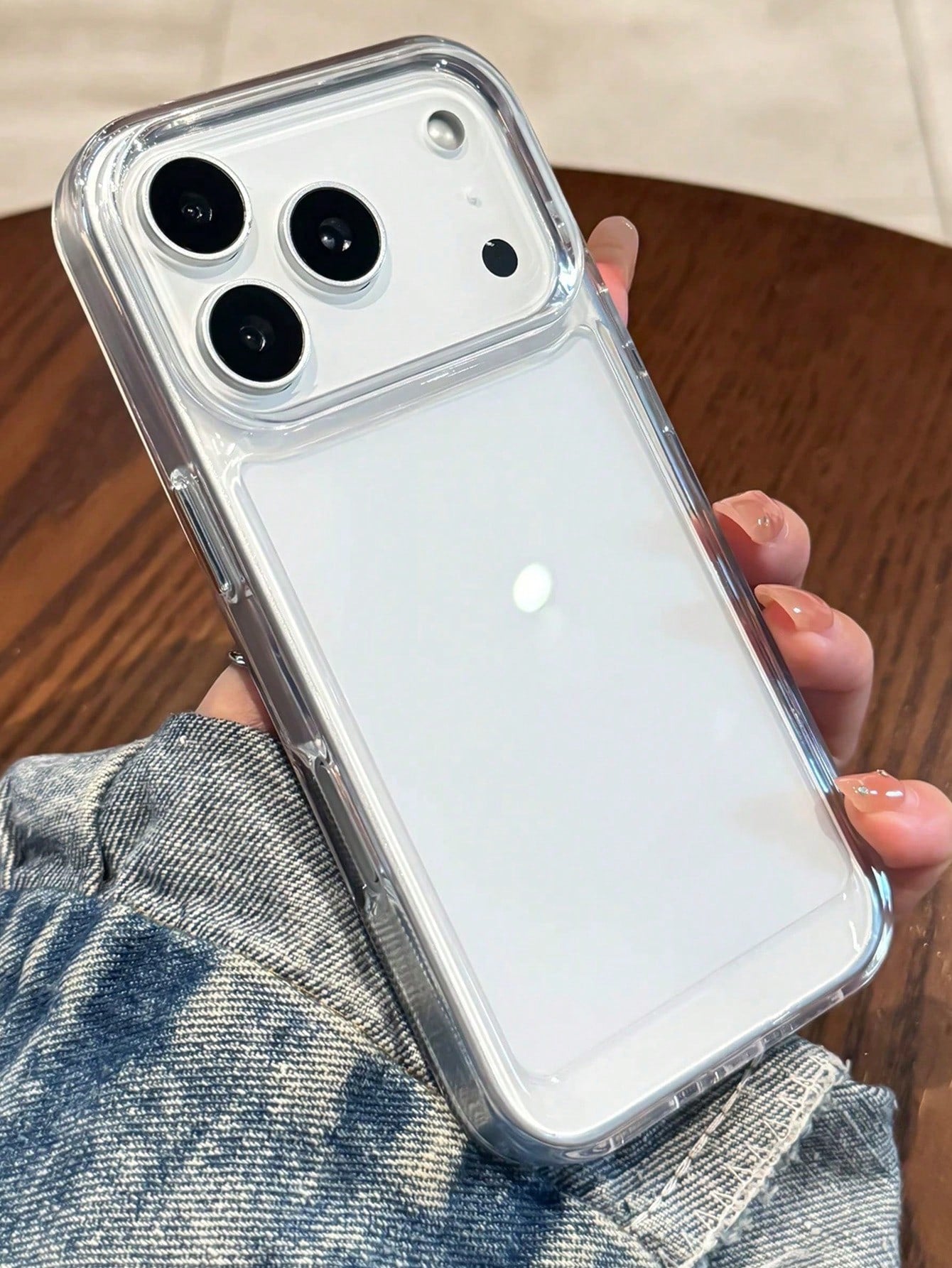 Screen Protection Shockproof Solid Plain Basic Clear Acrylic Case Compatible With 17promax/17pro/17/17 Air/16/16promax/16pro/16plus/16e/15/14/13 Pro Max/7g/8g/Se/Se2/Se3/7plus/8plus/14promax/14pro/14p
