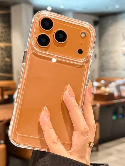 Screen Protection Shockproof Solid Plain Basic Clear Acrylic Case Compatible With 17promax/17pro/17/17 Air/16/16promax/16pro/16plus/16e/15/14/13 Pro Max/7g/8g/Se/Se2/Se3/7plus/8plus/14promax/14pro/14p