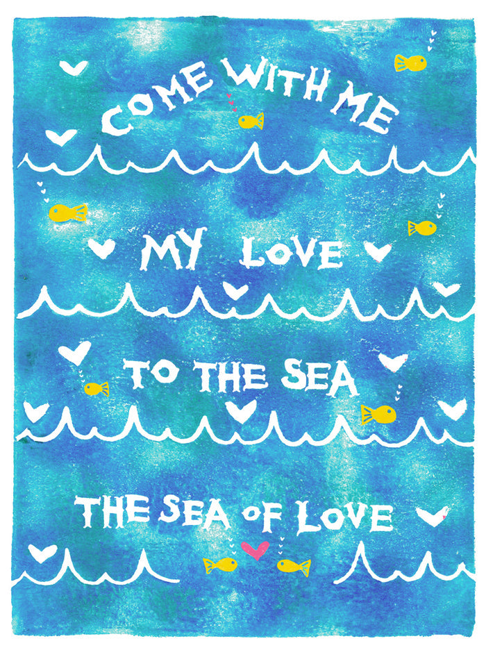 Sea of Love Greeting Card 6-Pack Inspired By Music