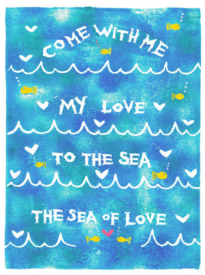 Sea of Love Greeting Card 6-Pack Inspired By Music