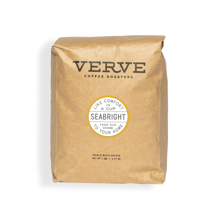Seabright House Blend bag featuring Verve branding and a circular Seabright label on a plain backdrop.