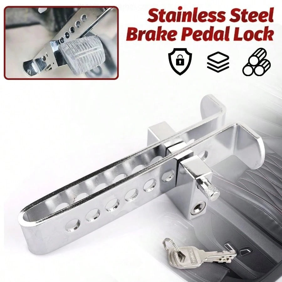 Security Anti-Theft Lock Brake Pedal Stainless Steel Lock Car Truck