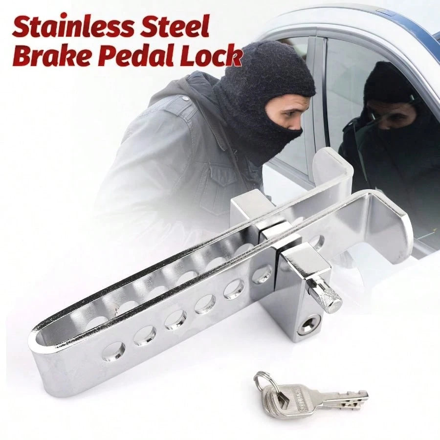 Security Anti-Theft Lock Brake Pedal Stainless Steel Lock Car Truck