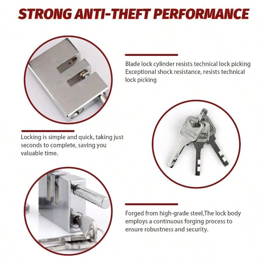 Security Anti-Theft Lock Brake Pedal Stainless Steel Lock Car Truck