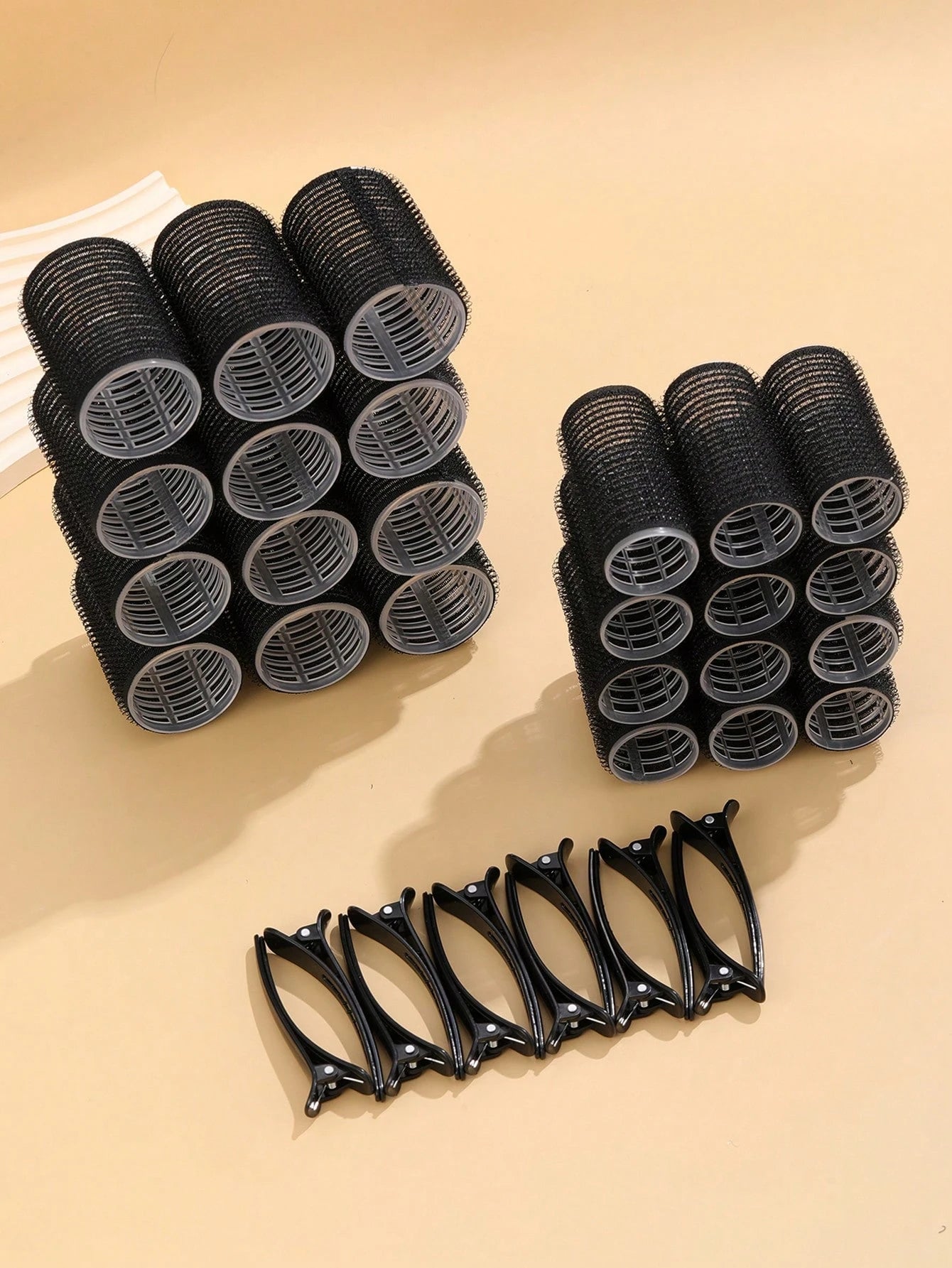 Self-Grip Rollers Kit With 24Rollers And 12Clips, Salon Quality Curlers For Diy Hairstyling, Heatless Rollers