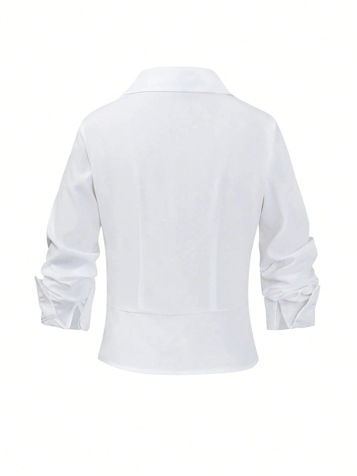 Selianne Women's Casual Commuter Color Block 2 In 1 Long Sleeve Shirt