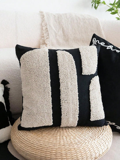 Set Of 2 Faux Fur Cream White Throw Pillow Covers 18x18,Soft Checkborad Pattern Decorative Boho Pillow Cover Case Cushion Cover For Sofa Couch Bed Livingroom Farmhouse,Modern Accent,Fall Decor,Autumn