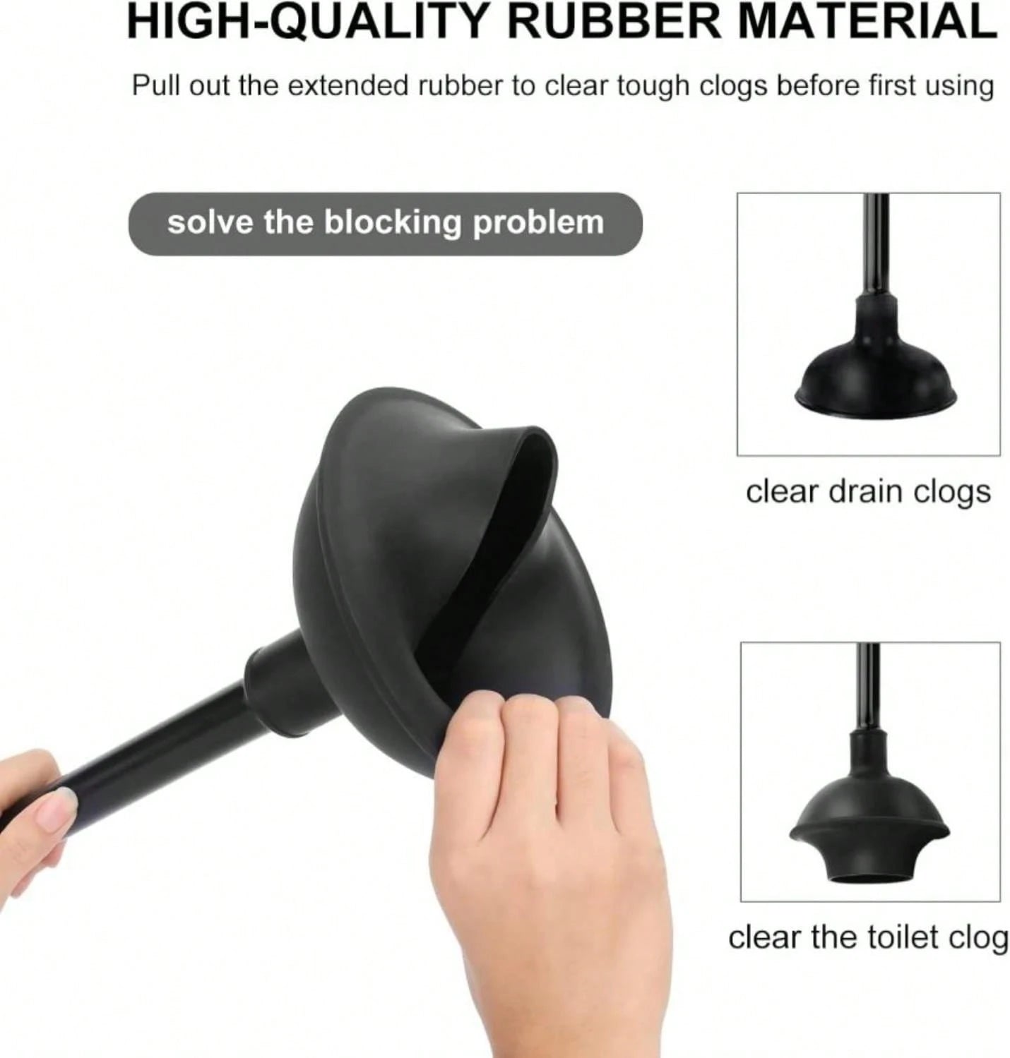 SetSail Toilet Brush And Plunger Set, Semi-Hidden Toilet Plungers Heavy Duty Toilet Bowl Brush And Holder For Bathroom Toilet Plunger And Brush Set For Deeply Cleaning- Black