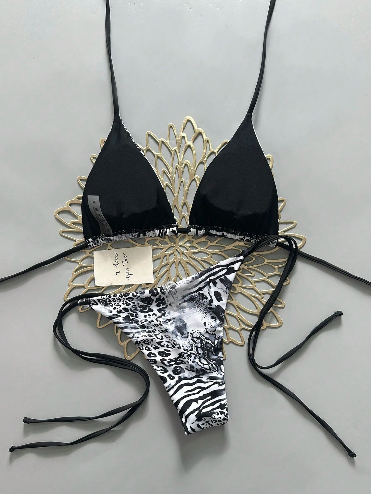 Sexy Leopard Print Bikini Two Pieces Set, Retro Style For Women Vacation Beach White Summer, Resort Wear
