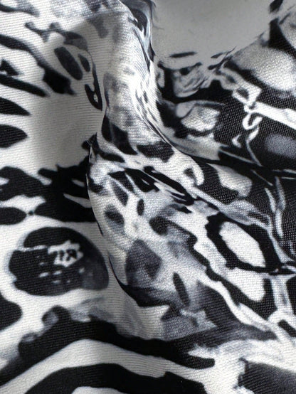 Sexy Leopard Print Bikini Two Pieces Set, Retro Style For Women Vacation Beach White Summer, Resort Wear