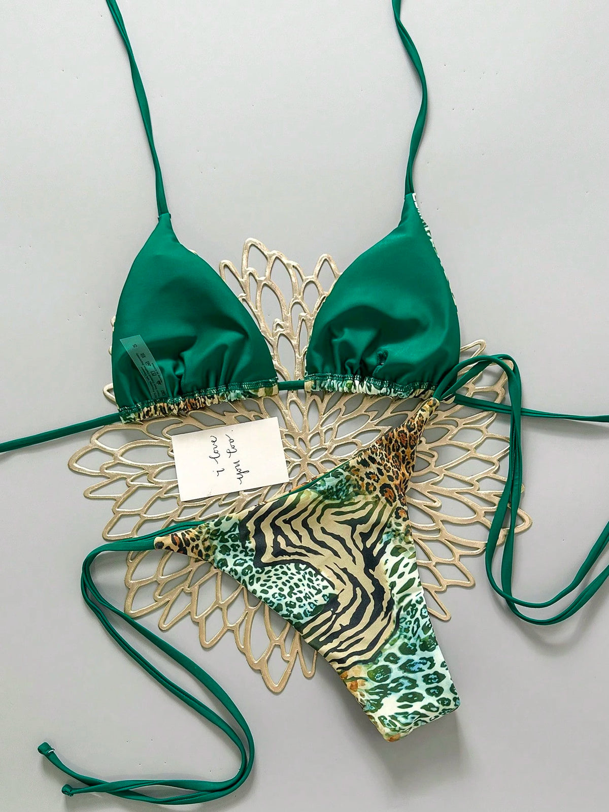Sexy Leopard Print Bikini Two Pieces Set, Retro Style For Women Vacation Beach White Summer, Resort Wear