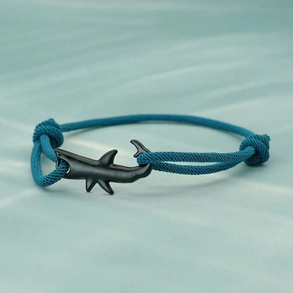Shark Bracelet, Unisex, Multi-Layer Lucky Black & Red String Bracelet, Couple Gift, Summer Beach Jewelry, Surfing Bracelet