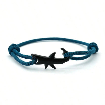 Shark Bracelet, Unisex, Multi-Layer Lucky Black & Red String Bracelet, Couple Gift, Summer Beach Jewelry, Surfing Bracelet