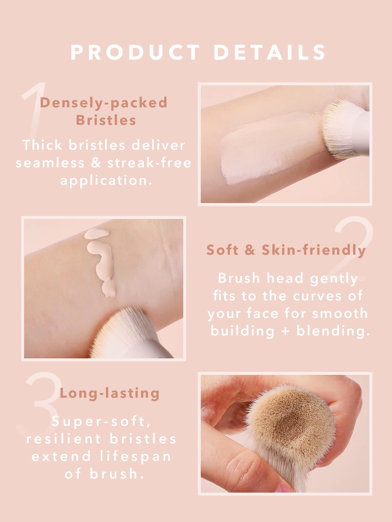SHEGLAM Skinfinite Foundation Brush Brand Beauty Cosmetic Makeup For Women And Girls