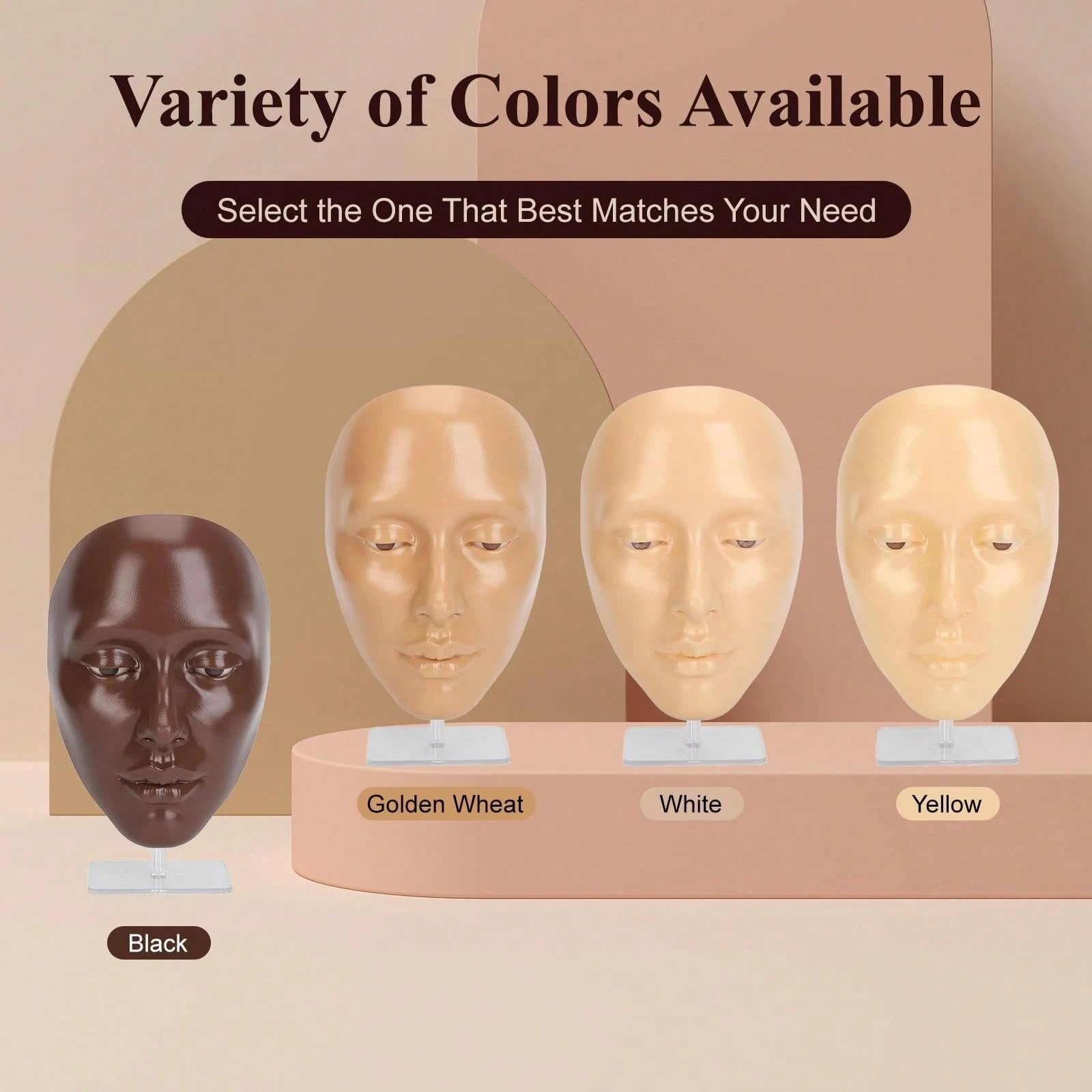 Shmian 1pc 5D Makeup Practice Face Board, Silicone Mannequin, Reusable Beginner Eye Practice For Makeup Artists, Girl's Gift Or Professionals,Cheap,Stocking Stuffers,Makeup,Makeup Tools,Cheap Stuff,Gi