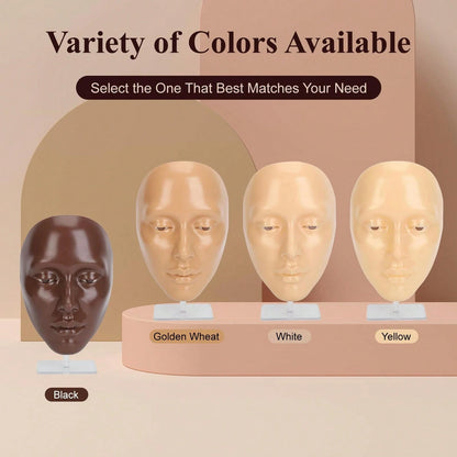 Shmian 1pc 5D Makeup Practice Face Board, Silicone Mannequin, Reusable Beginner Eye Practice For Makeup Artists, Girl's Gift Or Professionals,Cheap,Stocking Stuffers,Makeup,Makeup Tools,Cheap Stuff,Gi