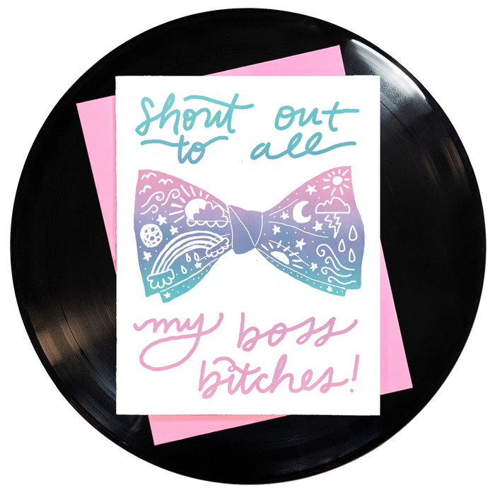Shout Out To All My Boss Bitches Greeting Card 6-Pack Inspired By Music
