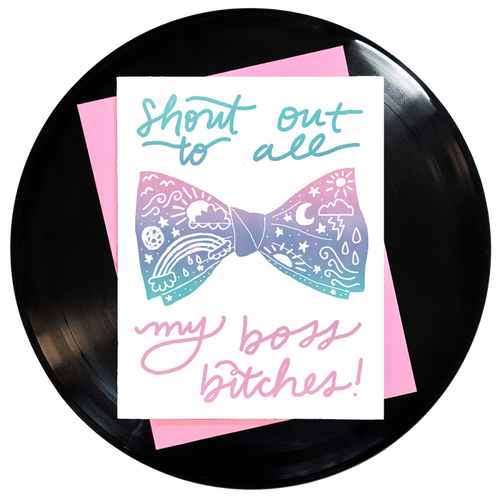 Shout Out To All My Boss Bitches Greeting Card 6-Pack Inspired By Music