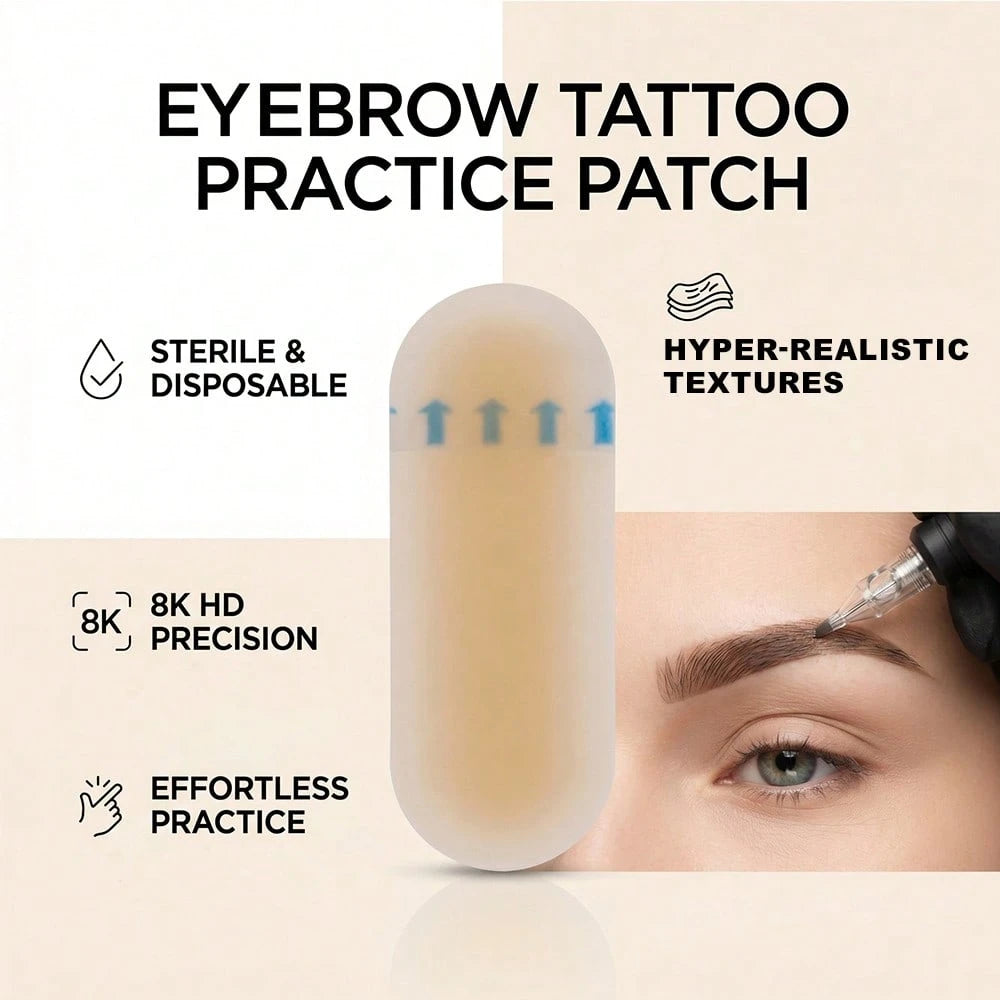 Silicone Eyebrow Practice Pads (1, 4, 8, 10pcs) Soft Silicone Eyebrow Practice Pads With Ultra-Realistic Skin Texture, Perfect For Semi-Permanent Makeup Training And Eyebrow Tattooing Practice