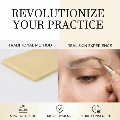 Silicone Eyebrow Practice Pads (1, 4, 8, 10pcs) Soft Silicone Eyebrow Practice Pads With Ultra-Realistic Skin Texture, Perfect For Semi-Permanent Makeup Training And Eyebrow Tattooing Practice