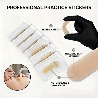 Silicone Eyebrow Practice Pads (1, 4, 8, 10pcs) Soft Silicone Eyebrow Practice Pads With Ultra-Realistic Skin Texture, Perfect For Semi-Permanent Makeup Training And Eyebrow Tattooing Practice