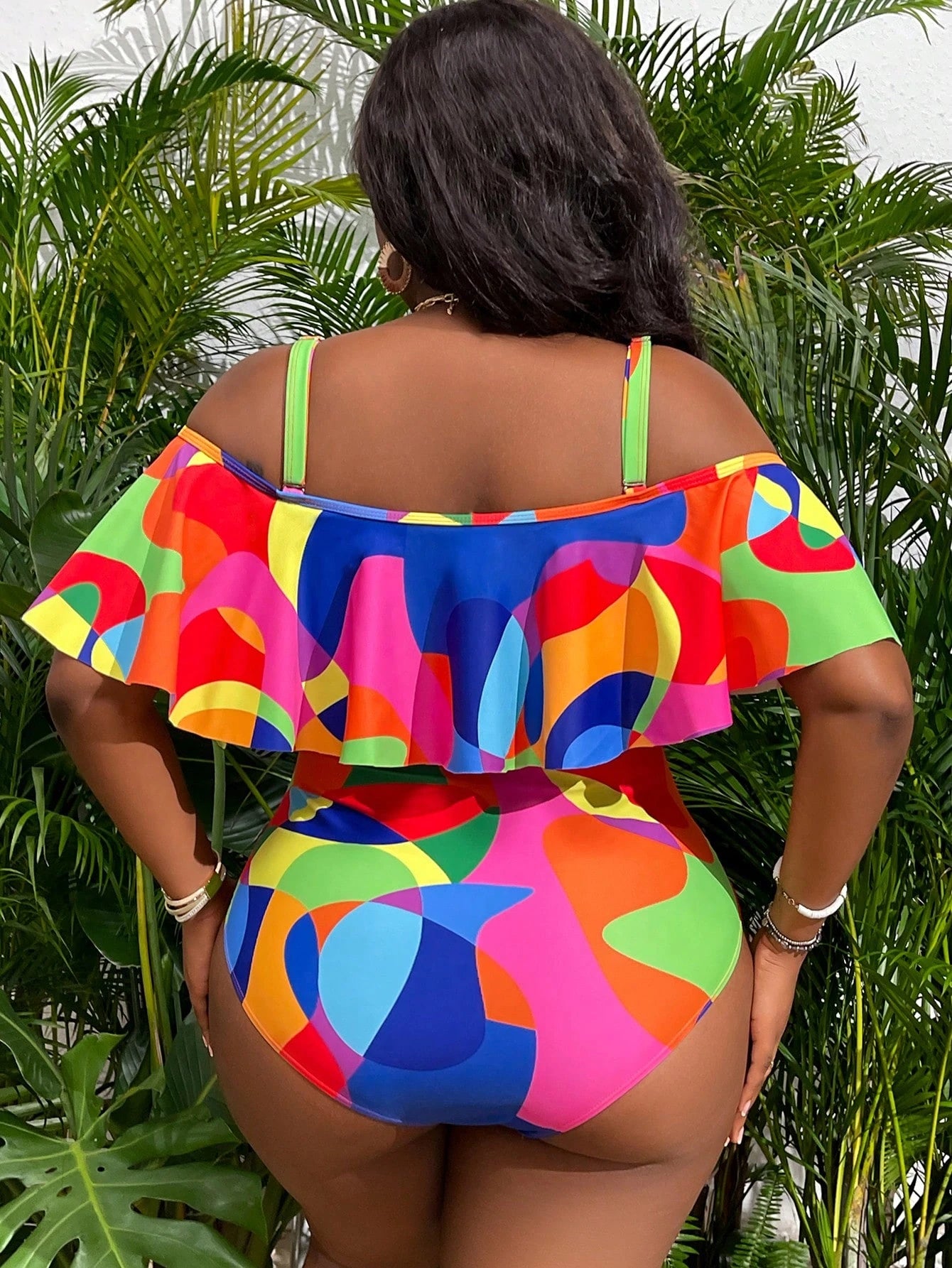 Slaydiva 2026 New Summer Beach Vacation Animal Leopard Print Plus Size Women One Piece Swimsuit