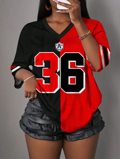 Slaydiva Casual Minimalist Letter & Numeral Graphic 14 Design Women T-Shirt, Suitable For Summer