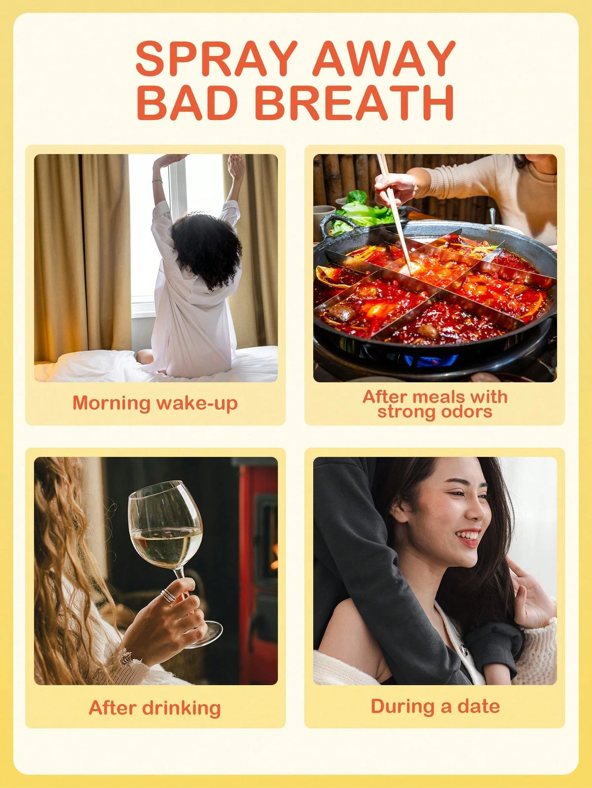 Slow Sunday Lemon Breath Spray, Lemon, Fruit Flavored Mouth Freshener Spray, Go-To For Instantly Refreshing Your Breath, Good Choice For Vacation, Beach, Travel Essentials, Suitable For Summer Oral Ca