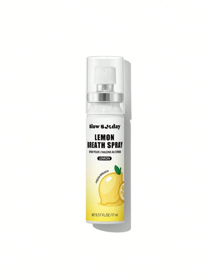 Slow Sunday Lemon Breath Spray, Lemon, Fruit Flavored Mouth Freshener Spray, Go-To For Instantly Refreshing Your Breath, Good Choice For Vacation, Beach, Travel Essentials, Suitable For Summer Oral Ca