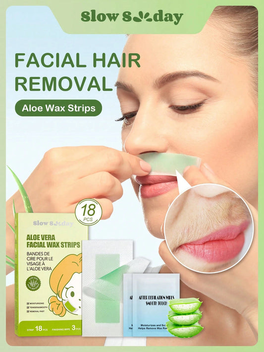 SLOWSUNDAY™ Aloe Vera Facial Wax Strips