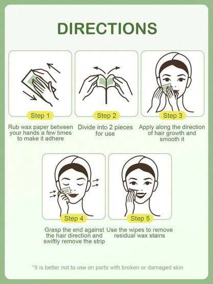 SLOWSUNDAY™ Aloe Vera Facial Wax Strips
