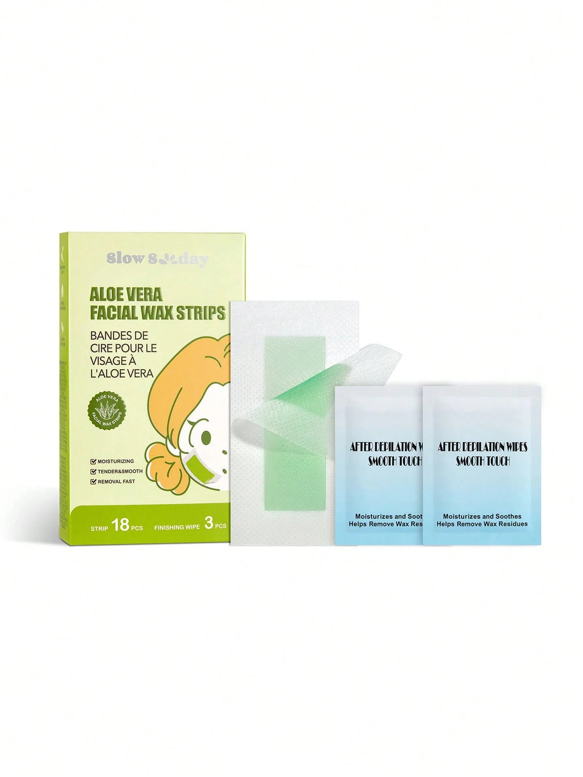 SLOWSUNDAY™ Aloe Vera Facial Wax Strips