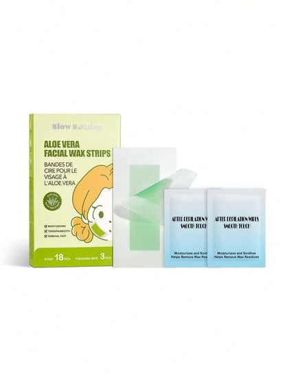 SLOWSUNDAY™ Aloe Vera Facial Wax Strips