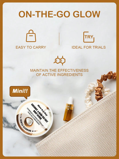 SLOWSUNDAY™ Coconut & Dead Sea Salt Body For Silky Smooth Skin Body Scrub Exfoliates & Restores Skin's Natural Nutrients 100ml